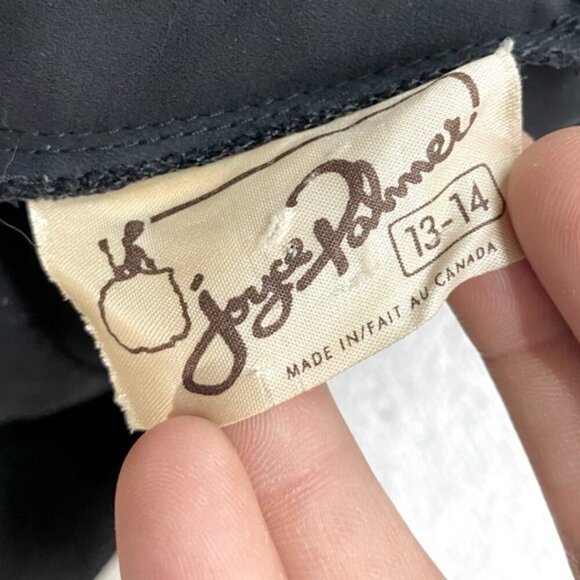 Vintage Joyce Palmer Black Long Sleeve Mock Neck Sheer Midi Dress XL - Picture 3 of 16